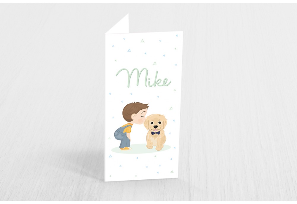 Jongen met lieve hond Jongen met lieve hond